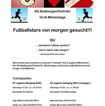 Fußballstars von morgen gesucht!!!